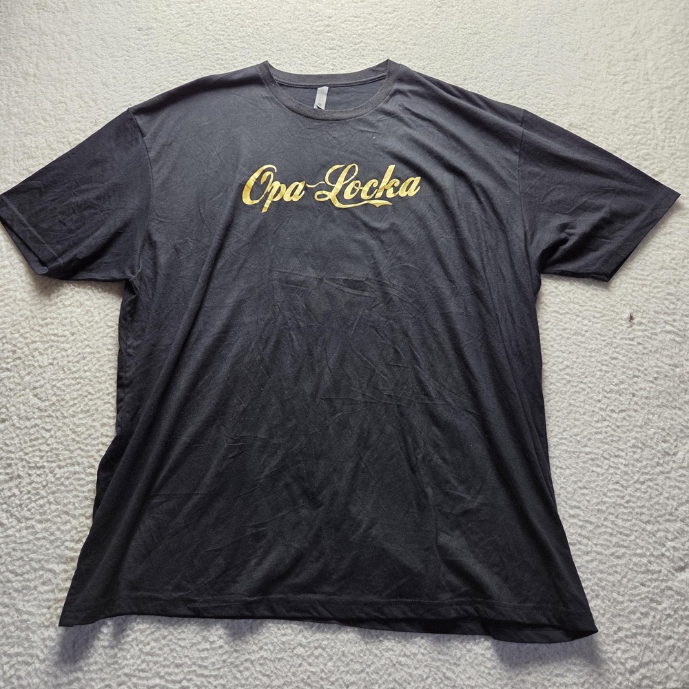 Next Level Apparel T-Shirt Mens 4XL Black Opa-Locka Lockk Fitt Streetwear Tee